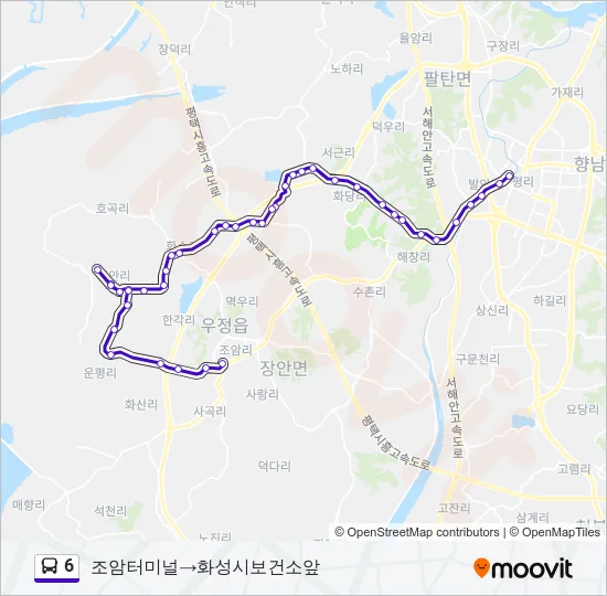 6 Bus Line Map