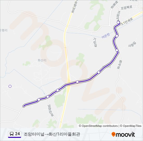 24 버스 노선 지도