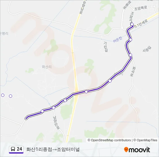 24 버스 노선 지도