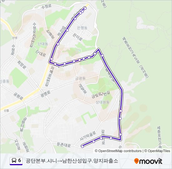 6 버스 노선 지도