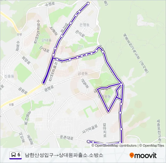 6 Bus Line Map