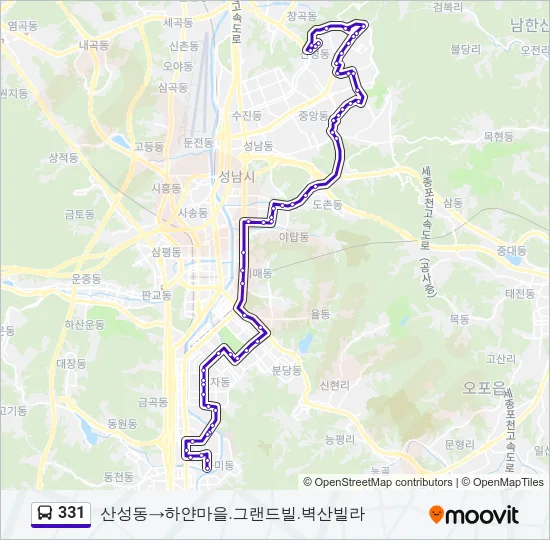 331 Bus Line Map