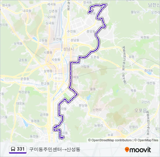 331 Bus Line Map