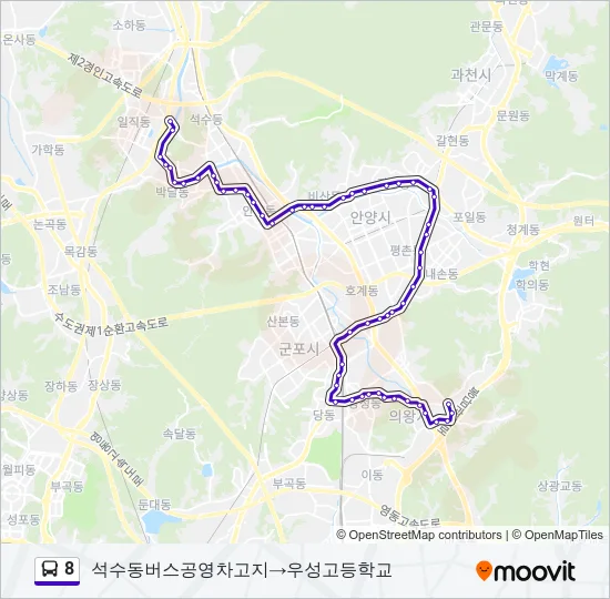 8 Bus Line Map