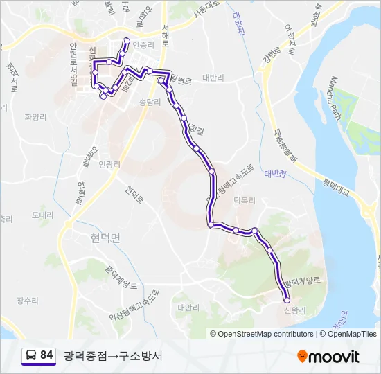 84 Bus Line Map