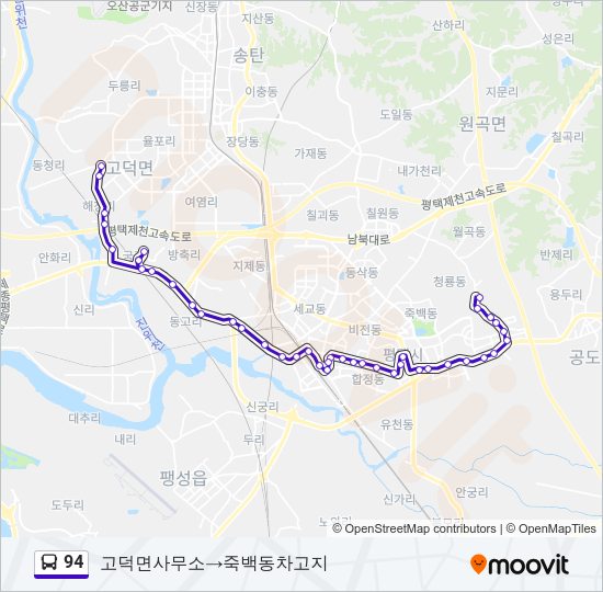 94 버스 노선 지도