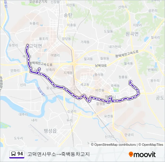 94 버스 노선 지도