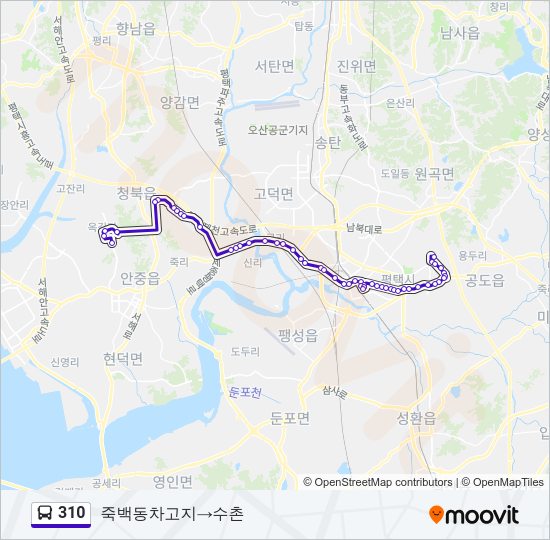310 Bus Line Map