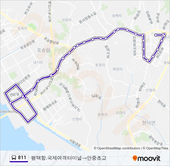 811 Bus Line Map