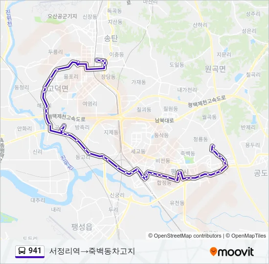 941 Bus Line Map