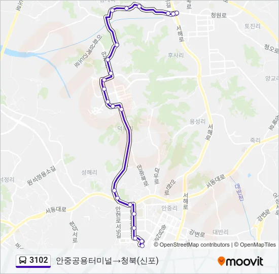 3102 Bus Line Map