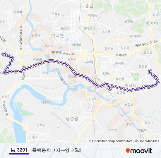 3201 Bus Line Map