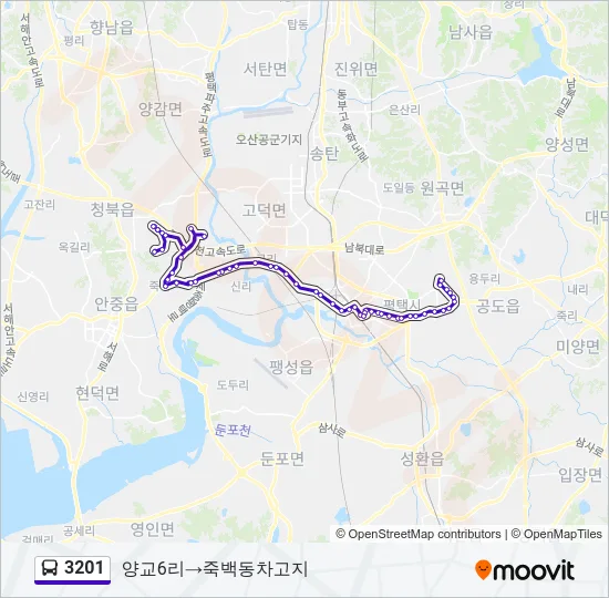 3201 Bus Line Map