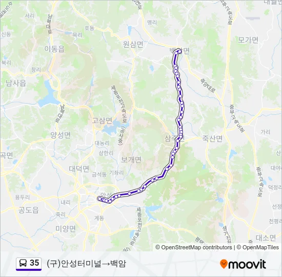 35 버스 노선 지도