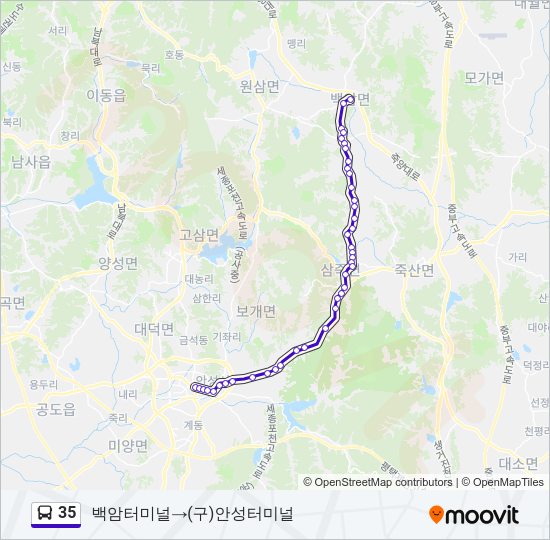 35 버스 노선 지도