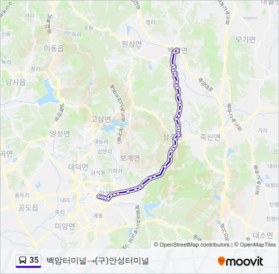 35 버스 노선 지도