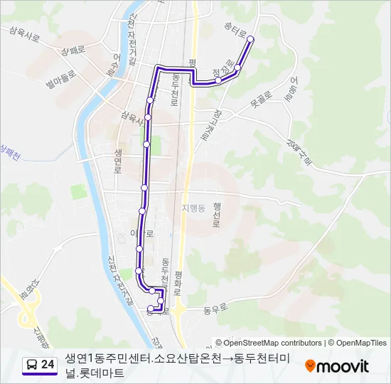 24 버스 노선 지도