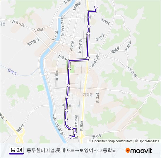 24 버스 노선 지도