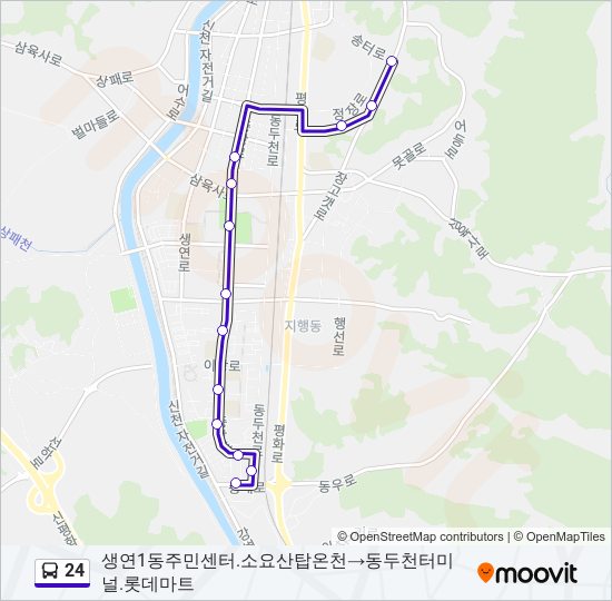 24 버스 노선 지도
