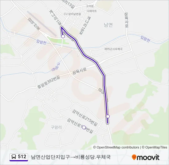 512 Bus Line Map