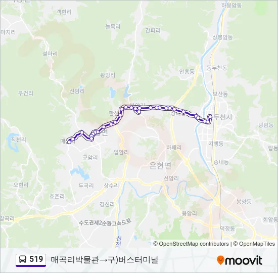 519 Bus Line Map