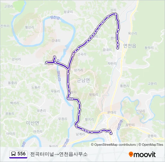 556 버스 노선 지도
