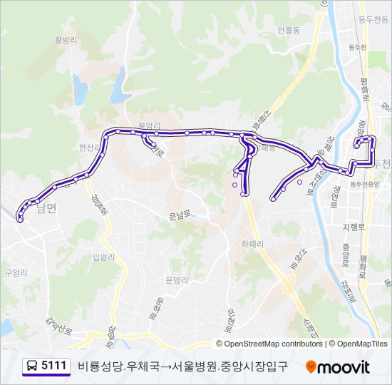 5111 bus Line Map