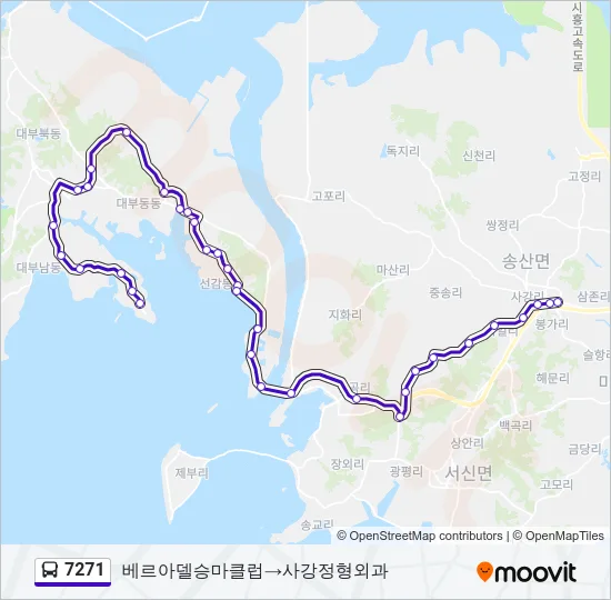 7271 Bus Line Map