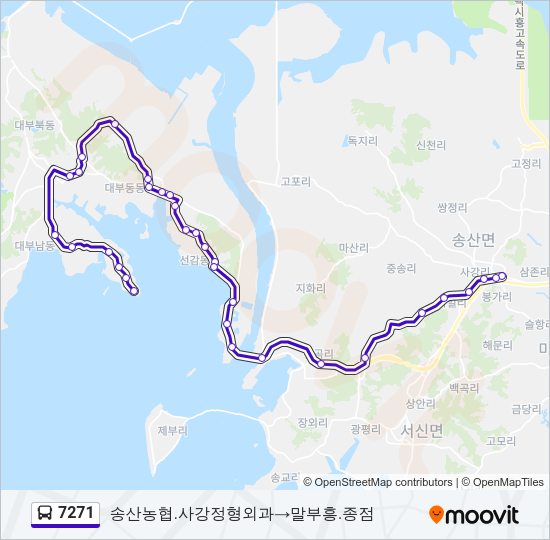 7271 Bus Line Map
