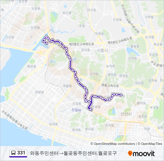 331 Bus Line Map