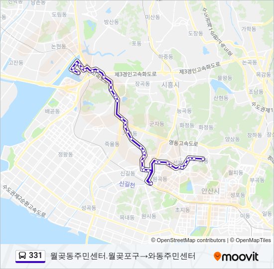 331 Bus Line Map