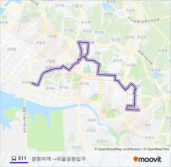 511 Bus Line Map
