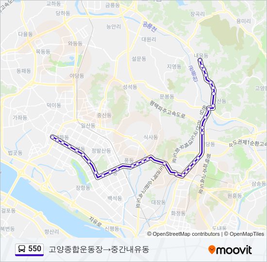 550 bus Line Map