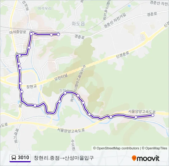 3010 Bus Line Map