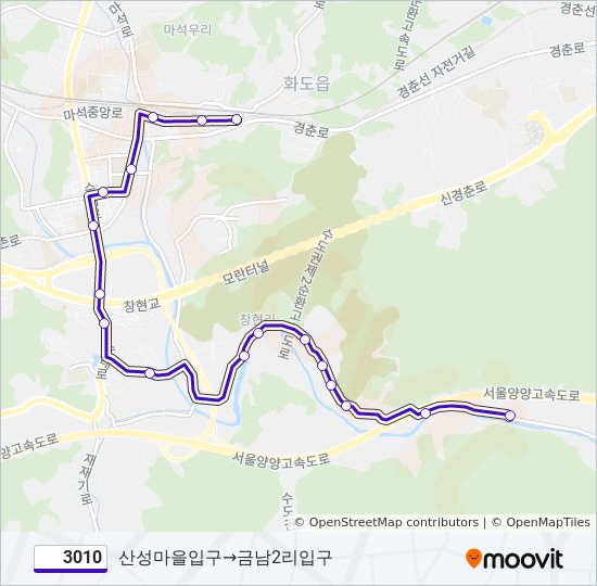3010 bus Line Map
