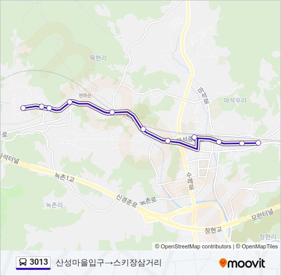 3013 bus Line Map