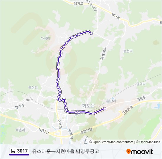 3017 bus Line Map