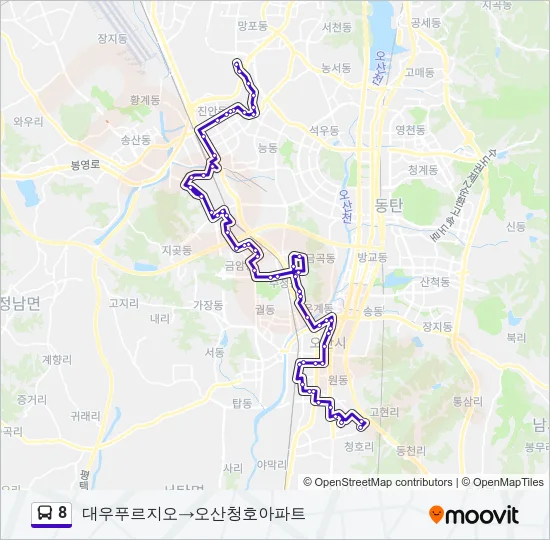 8 Bus Line Map
