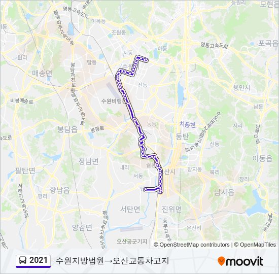 2021 버스 노선 지도