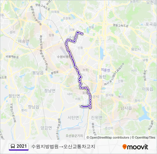 2021 버스 노선 지도