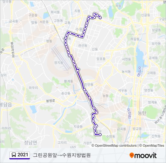 2021 버스 노선 지도