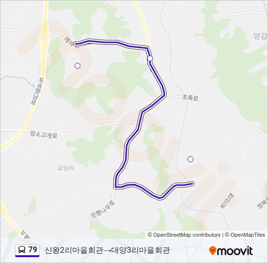 79 버스 노선 지도