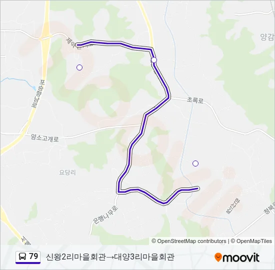 79 버스 노선 지도
