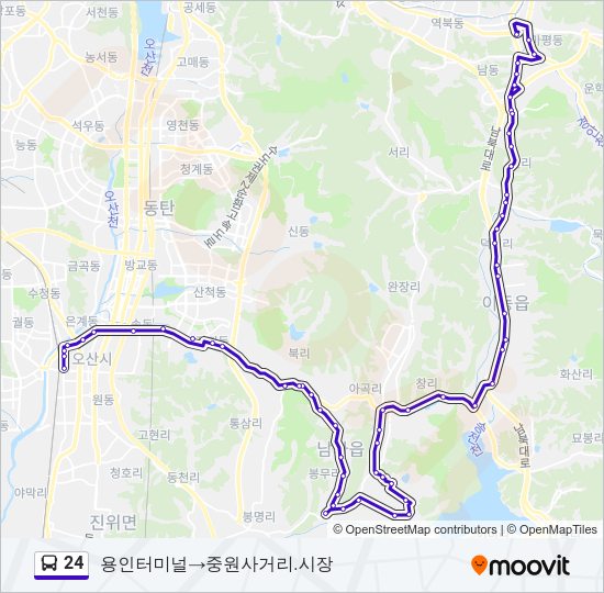 24 Bus Line Map