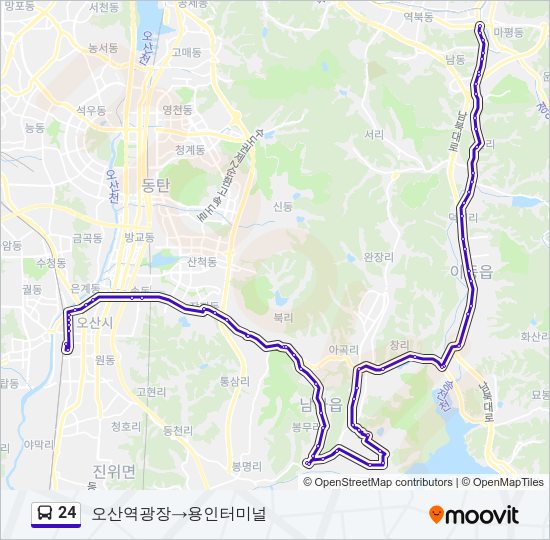 24 버스 노선 지도