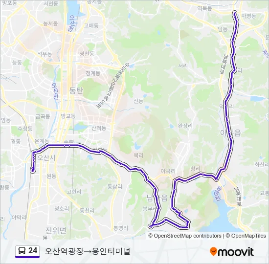 24 Bus Line Map