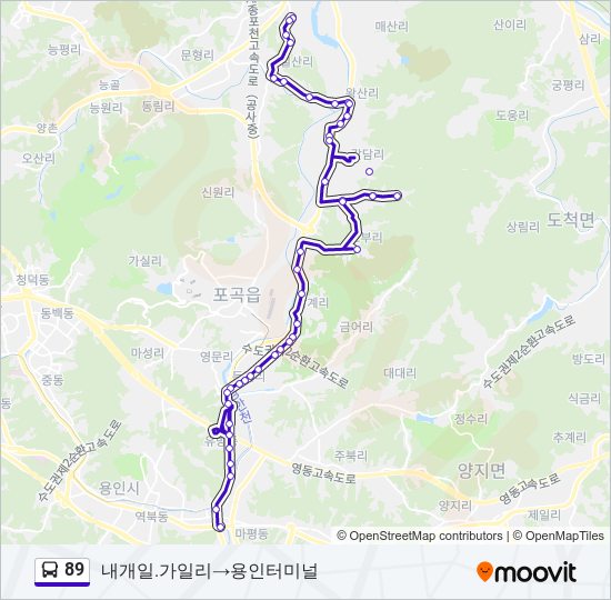 89 bus Line Map
