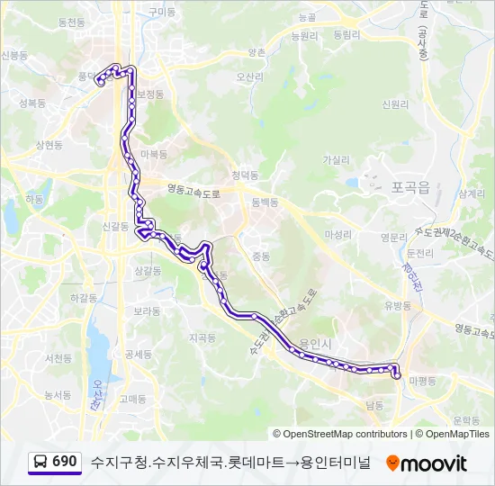 690 Bus Line Map