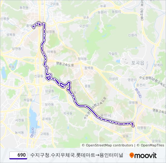 690 bus Line Map