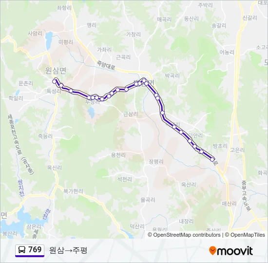 769 Bus Line Map